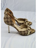 (NEW YEAR SALE) GUCCI GG CANVAS HIGH HEEL SIZE 36 1/2