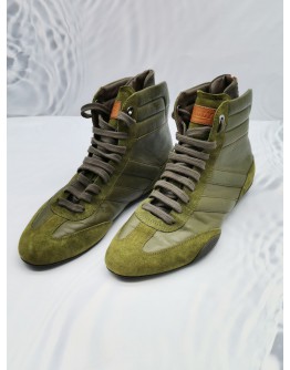 (NEW YEAR SALE) BALLY ARMY GREEN WINTER BAREFOOT SHOES SIZE 38