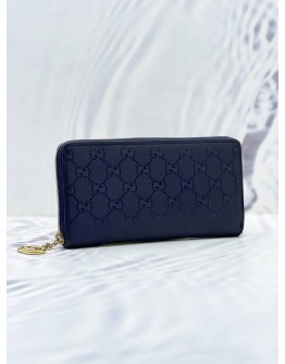 (NEW YEAR SALE) GUCCI LONG ZIPPY WALLET IN BLUE GG IMPRIME CANVAS