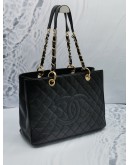 (NEW YEAR SALE) CHANEL CLASSIC GST TOTE BAG IN BLACK CAVIAR LEATHER GOLD HARDWARE SHOULDER BAG