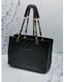 (NEW YEAR SALE) CHANEL CLASSIC GST TOTE BAG IN BLACK CAVIAR LEATHER GOLD HARDWARE SHOULDER BAG