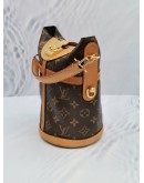 (NEW YEAR SALE) LOUIS VUITTON DUFFLE BAG WITH LEATHER STRAP IN BROWN MONOGRAM CANVAS 