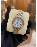 (NEW YEAR SALE) ROLEX LADY DATEJUST HALF 18K 750 YELLOW GOLD REF 69173 26MM AUTOMATIC YEAR 2010 WATCH