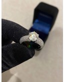 (UNUSED) 2CT DIAMOND RING 2.04 CARAT FULL DIAMOND RING WITH 18K 750 WHITE GOLD F COLOR SI1 GRADE SIZE 51 -FULL SET-