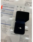 (UNUSED) 1CT 1 CARAT PERFECT DIAMOND RING WITH 18K 750 WHITE GOLD F COLOR SI1 GRADE -FULL SET-