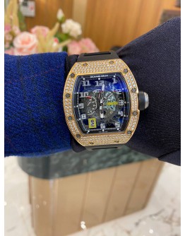 RICHARD MILLE RM030 FACTORY DIAMONDS 18K 750 ROSE GOLD REF RM030 AO RG 43MM AUTOMATIC YEAR 2015 WATCH -FULL SET-
