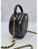 (NEW YEAR SALE) 2022 MICROCHIP CHANEL TOP HANDLE CHAIN MINI VANITY CHAIN BAG WITH IN LAMBSKIN LEATHER 