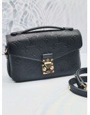 (NEW YEAR SALE) 2023 MICROCHIP LOUIS VUITTON POCHETTE METIS EAST WEST CROSSBODY BAG IN MIDNIGHT BLUE MONOGRAM EMPREINTE LEATHER 