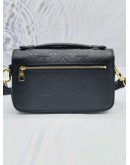 (NEW YEAR SALE) 2023 MICROCHIP LOUIS VUITTON POCHETTE METIS EAST WEST CROSSBODY BAG IN MIDNIGHT BLUE MONOGRAM EMPREINTE LEATHER 