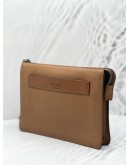 (NEW YEAR SALE) PRADA CLUTCH IN BROWN PEBBLED LEATHER