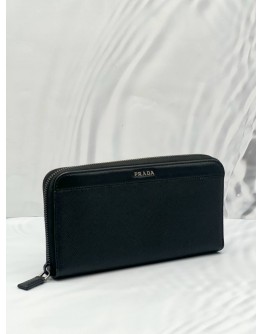 (NEW YEAR SALE) PRADA LONG WALLET IN BLACK SAFFIANO LEATHER
