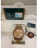 (UNUSED) ROLEX DAY-DATE PRESIDENT REF 218238 18K 750 YELLOW GOLD DIAMOND DIAL 41MM AUTOMATIC YEAR 2009 WATCH -FULL SET-