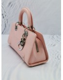 (NEW YEAR SALE) CHRISTIAN DIOR BABY PINK CANNAGE LEATHER EAST WEST LADY DIOR HANDLE BAG