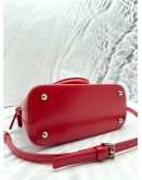 (NEW YEAR SALE) AGNES. B DOME CROSSBODY BAG IN RED CALFSKIN LEATHER