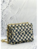 (NEW YEAR SALE) MARC BY MARC JACOBS CHECKED WHITE AND BLUE GOLD CHAIN BAG