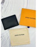 LOUIS VUITTON MULTIPLE WALLET IN BLACK TAIGA LEATHER -FULL SET-