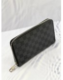 LOUIS VUITTON DAMIER GRAPHITE CANVAS ZIPPED TRAVEL LONG WALLET 