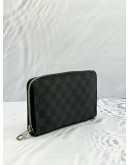 LOUIS VUITTON DAMIER GRAPHITE CANVAS ZIPPED TRAVEL LONG WALLET 