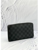 LOUIS VUITTON DAMIER GRAPHITE CANVAS ZIPPED TRAVEL LONG WALLET 