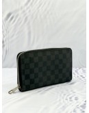 LOUIS VUITTON DAMIER GRAPHITE CANVAS ZIPPED TRAVEL LONG WALLET 