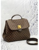 LOUIS VUITTON BERGAMO GM DAMIER EBENE CANVAS TOP HANDLE FLAP BAG WITH STRAP