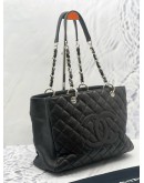 CHANEL GST TOTE IN CAVIAR LEATHER SILVER HARDWARE SHOULDER BAG