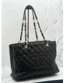 CHANEL GST TOTE IN CAVIAR LEATHER SILVER HARDWARE SHOULDER BAG