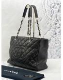 CHANEL GST TOTE IN CAVIAR LEATHER SILVER HARDWARE SHOULDER BAG