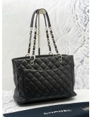 CHANEL GST TOTE IN CAVIAR LEATHER SILVER HARDWARE SHOULDER BAG