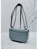 KATE SPADE NEW YORK KATY CROSSBODY BAG IN FINE GRAIN LEATHER LIGHT BLUE