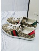 GUCCI MEN'S ACE GG SUPREME BEES SNEAKERS SIZE 8 -FULL SET-