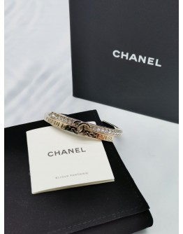 CHANEL BRACELET COSTUME JEWELRY CASUAL INITIAL STREET STYLE -FULL SET-