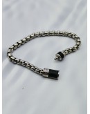 LOUIS VUITTON SILVER TONE MONOGRAM CHAIN BRACELET