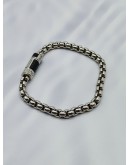 LOUIS VUITTON SILVER TONE MONOGRAM CHAIN BRACELET