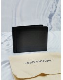 LOUIS VUITTON B-FOLD MONEY CLIP IN BLACK TAIGA LEATHER