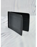 LOUIS VUITTON B-FOLD MONEY CLIP IN BLACK TAIGA LEATHER