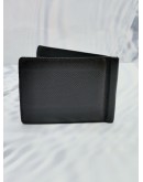 LOUIS VUITTON B-FOLD MONEY CLIP IN BLACK TAIGA LEATHER