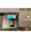 (UNUSED) TAG HEUER MONACO CALIBRE 12 CHRONOGRAPH REF CAL2110 BLACK DIAL 40.5MM AUTOMATIC YEAR 2015 WATCH -FULL SET-