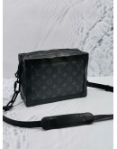 LOUIS VUITTON SOFT TRUNK BLACK MONOGRAM ECLIPSE / CALFSKIN LEATHER CROSSBODY BAG