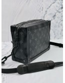 LOUIS VUITTON SOFT TRUNK BLACK MONOGRAM ECLIPSE / CALFSKIN LEATHER CROSSBODY BAG