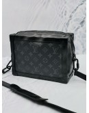 LOUIS VUITTON SOFT TRUNK BLACK MONOGRAM ECLIPSE / CALFSKIN LEATHER CROSSBODY BAG