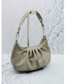 (UNUSED) AIGNER FILO HOBO BAG S IN GREY NAPPA LEATHER WITH LEATHER STRAP 