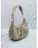(UNUSED) AIGNER FILO HOBO BAG S IN GREY NAPPA LEATHER WITH LEATHER STRAP 