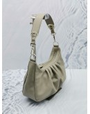 (UNUSED) AIGNER FILO HOBO BAG S IN GREY NAPPA LEATHER WITH LEATHER STRAP 