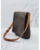 LOUIS VUITTON MONOGRAM CANVAS / LEATHER MUSETTE SALSA SHOULDER FLAP BAG 