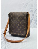 LOUIS VUITTON MONOGRAM CANVAS / LEATHER MUSETTE SALSA SHOULDER FLAP BAG 