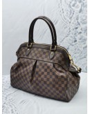 LOUIS VUITTON TREVI GM BROWN DAMIER EBENE CANVAS HANDLE BAG 