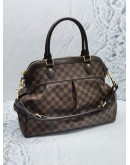 LOUIS VUITTON TREVI GM BROWN DAMIER EBENE CANVAS HANDLE BAG 