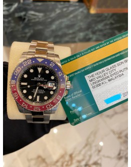 (LIKE NEW) ROLEX GMT-MASTER ll PEPSI 18K 750 WHITE GOLD REF 116719BLRO DARK BLUE DIAL 40MM AUTOMATIC YEAR 2016 WATCH -FULL SET-