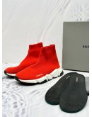 BALENCIAGA KIDS SPEED SNEAKER IN RED RECYCLED KNIT SIZE 31-32 EURO -FULL SET-
